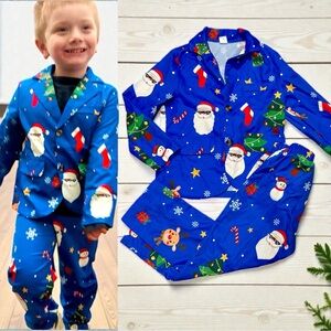 Little Boys Blue Christmas Holiday 2pc Suit Size 6